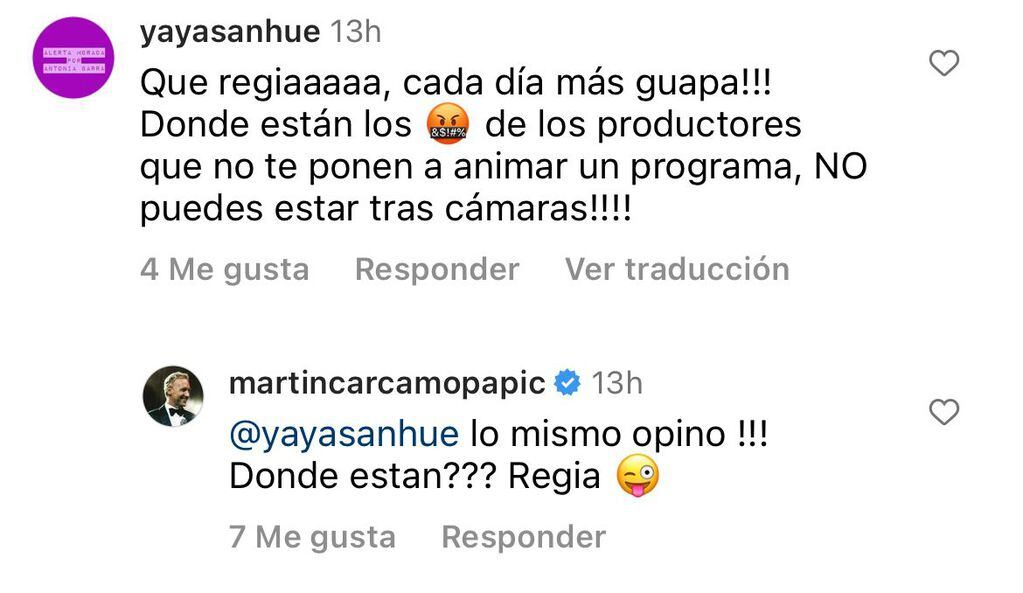 Martín Cárcamo sorprendió con el mensaje que le dejó a Ale del Sante en redes sociales.