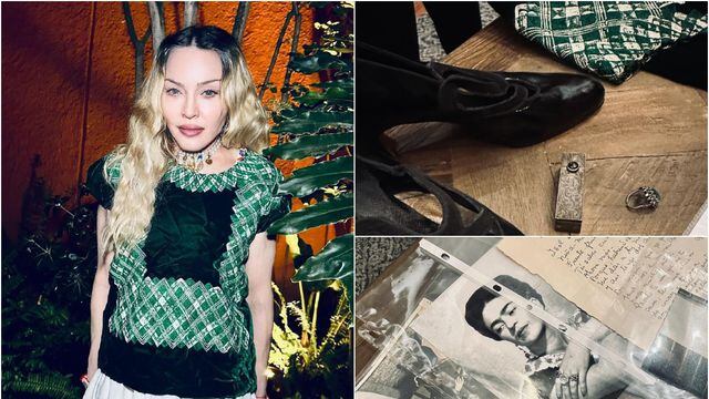 Madonna es duramente criticada por fotos con pertenencias de Frida Kahlo