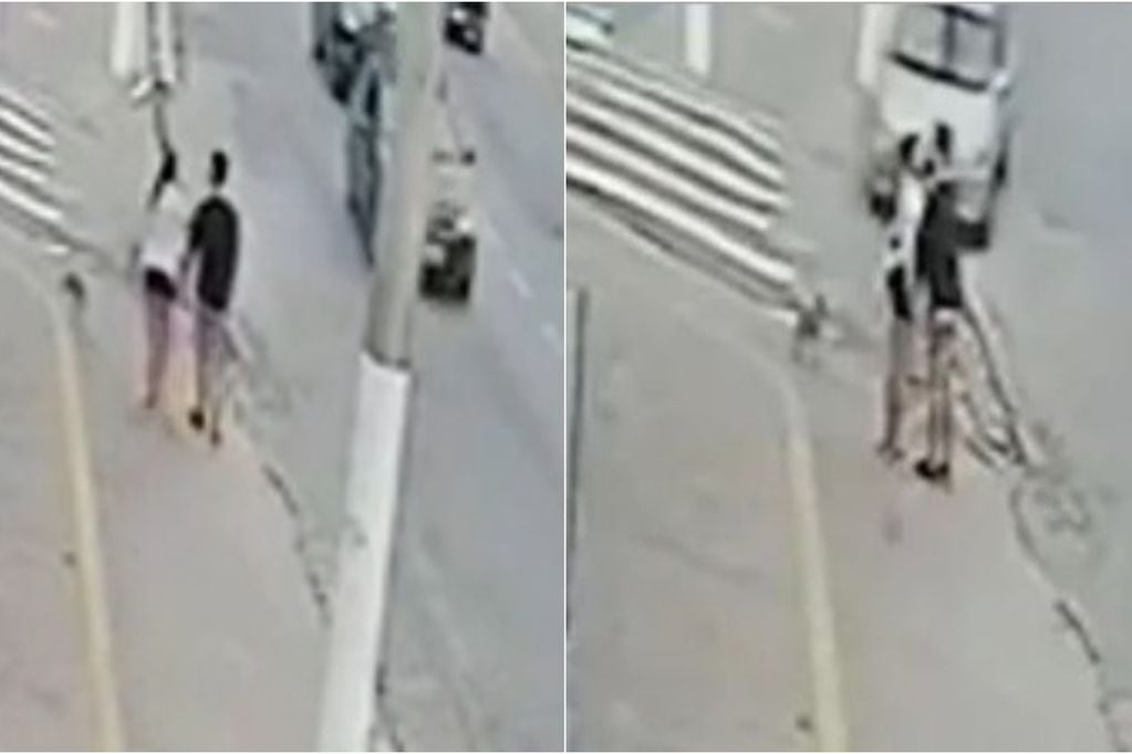 La pareja se daba un beso en una esquina y fueron atropellados por un conductor ebrio.