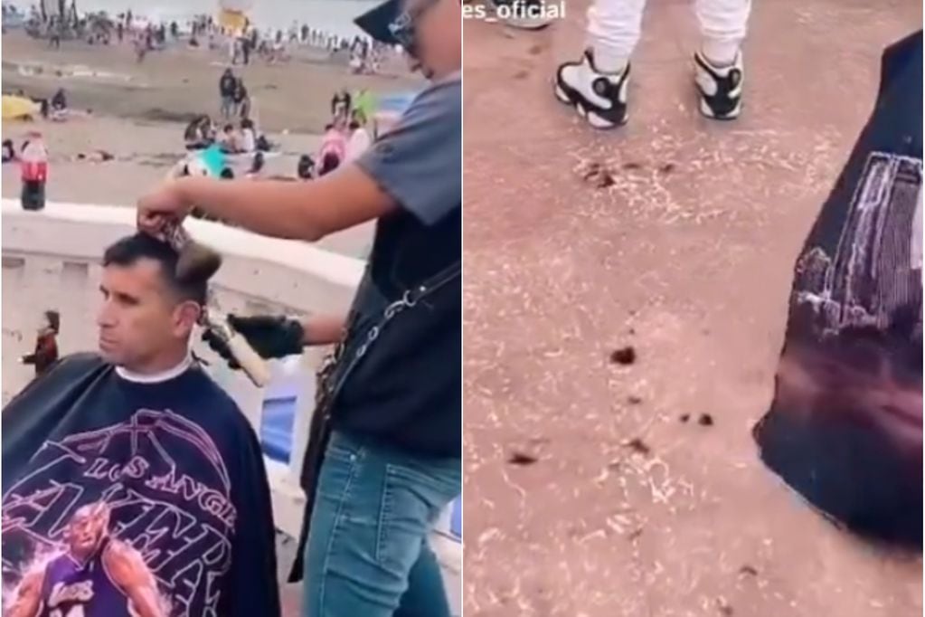 “Y así nació el melón con pelos”: se hace viral una “peluquería” en la playa de Cartagena