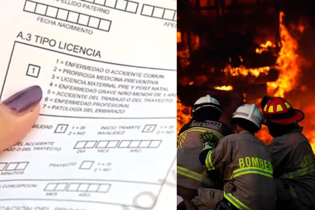 Licencias médicas de trabajadores afectados por incendios