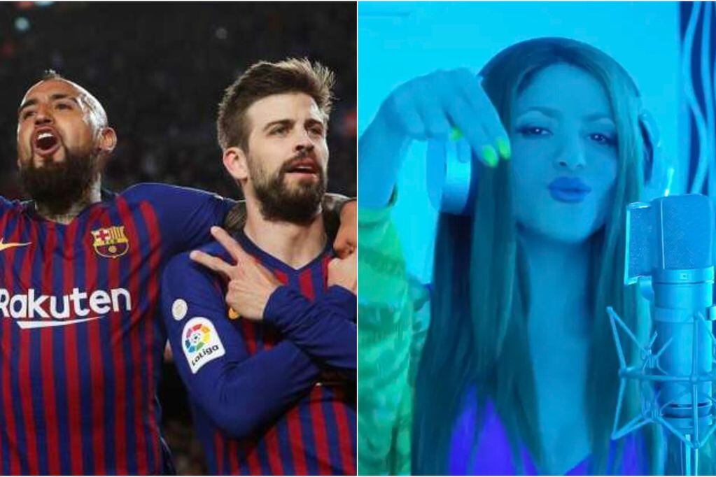 Vidal, Piqué y Shakira.