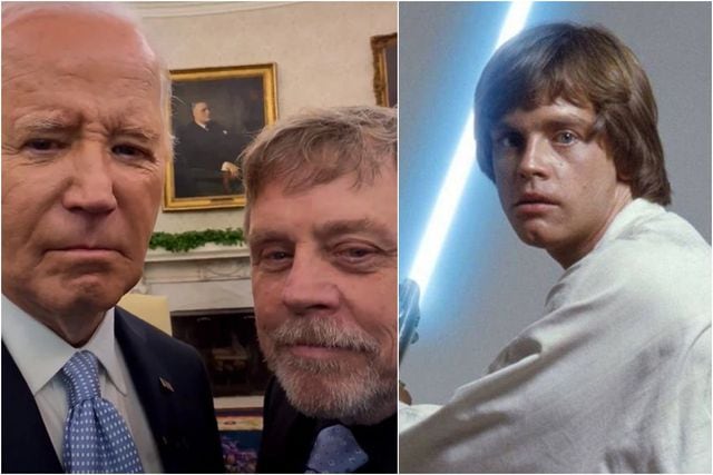 Mark Hamill visitó a Joe Biden y le tiró la talla en el día de Star Wars