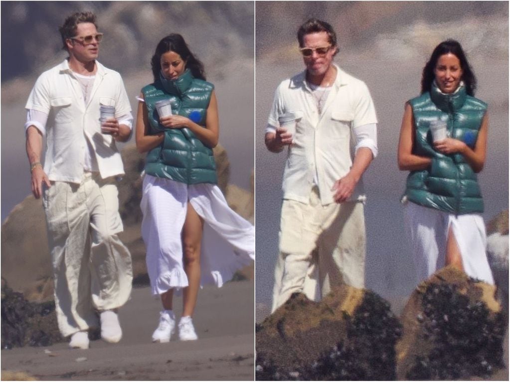 Las inéditas fotos que muestran a Brad Pitt con su pareja 29 años menor que él. Fotos: Brad Pitt / Inés de Ramón.