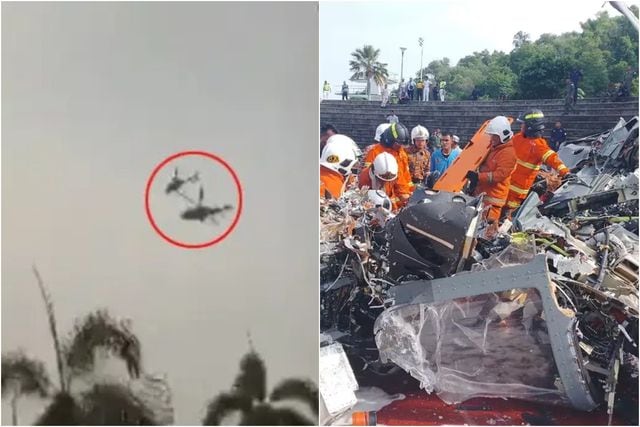 Impactante colisión entre dos helicópteros en Malasia: diez personas murieron en el lugar