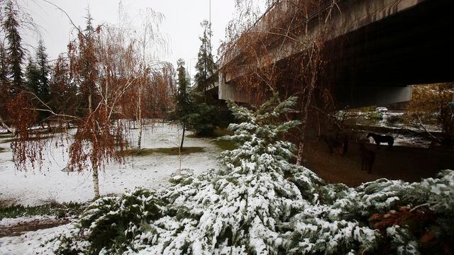 Nieve en Santiago foto referencial