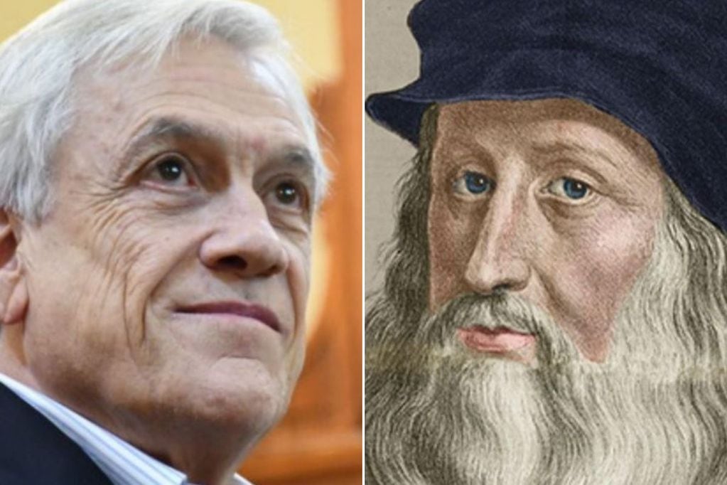"¿No será mucho?" En redes sociales reaccionaron a la comparación de Piñera con Da Vinci.