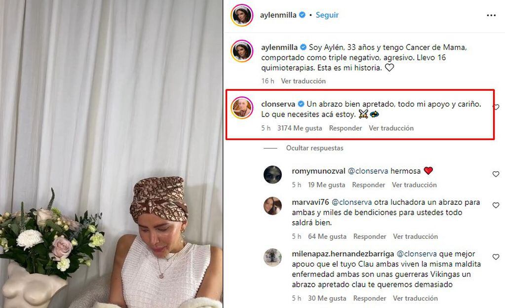 El apoyo de Claudia Conserva a Aylén Milla