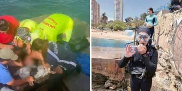 Niña de 13 años salvó a un buzo que se ahogaba en Valparaíso