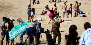 VIÑA DEL MAR: Fiscalizaciones de cuarentena en la playa. 01/01/2021