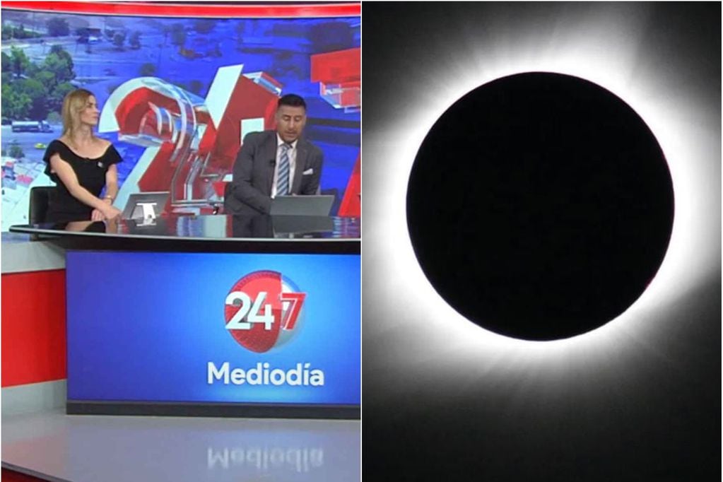 ¡Salieron al aire! Video de unos testículos se filtró en una transmisión televisiva del eclipse. Fotos: capturas.