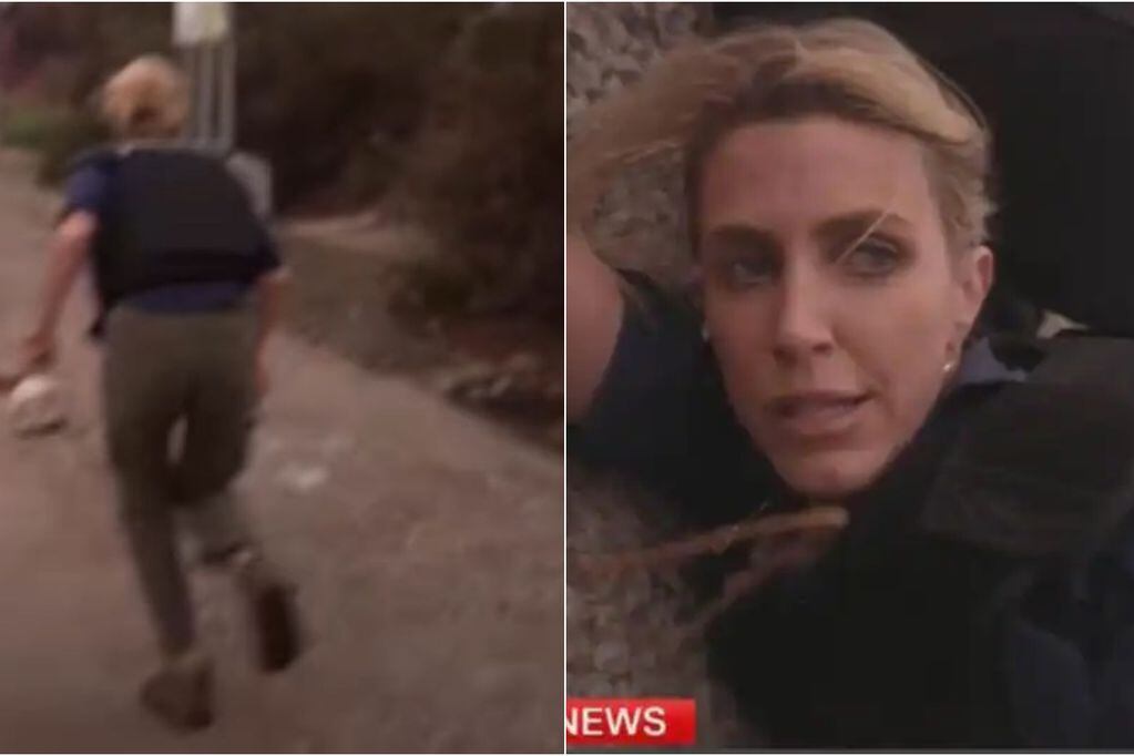 El inquietante video de periodista ocultándose de “aluvión masivo de cohetes”