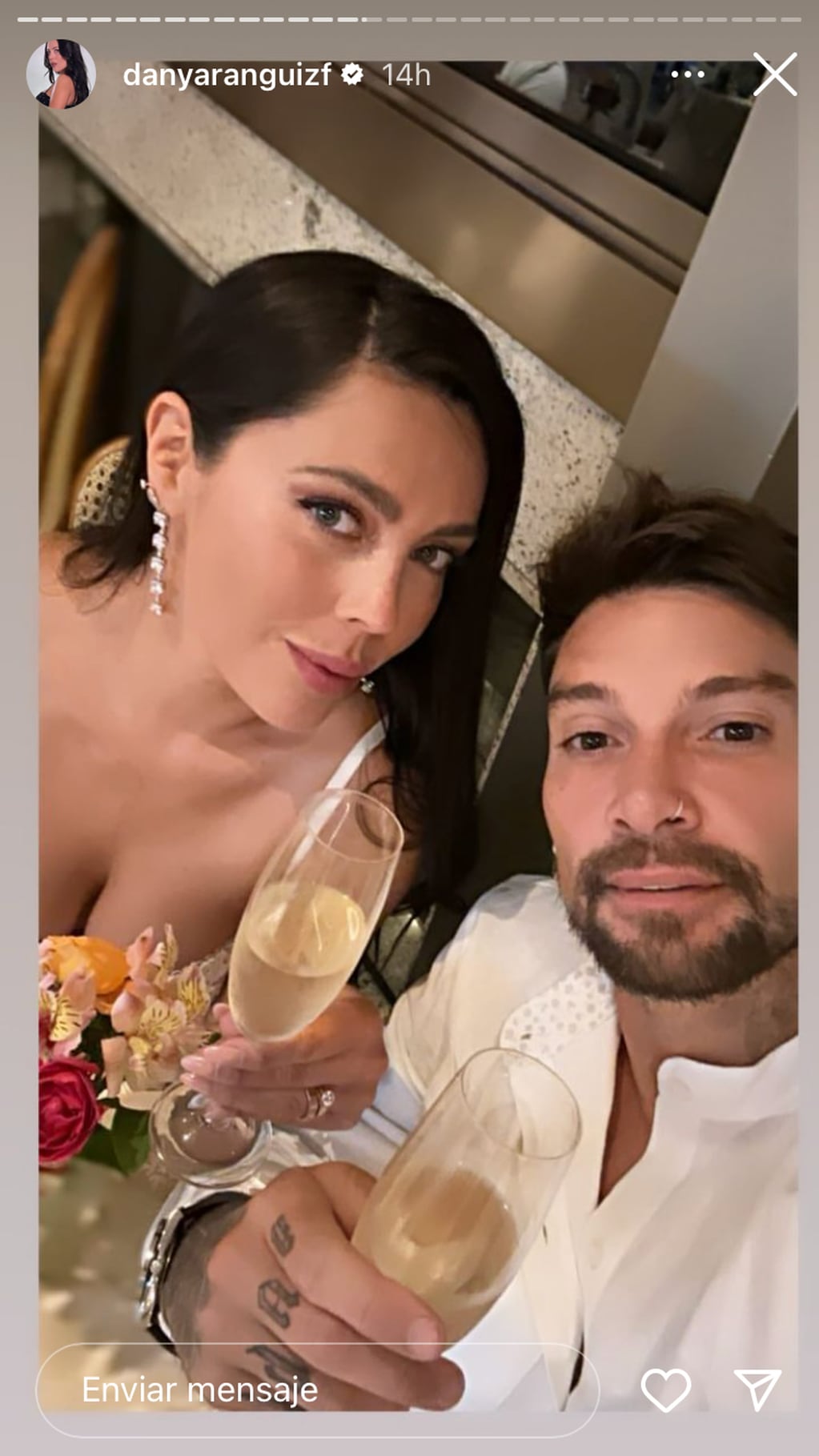 Daniela Aránguiz y Luis Mateucci celebraron el Año Nuevo en Brasil