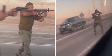 Video: Carabineros apuntan a camioneta en plena carretera