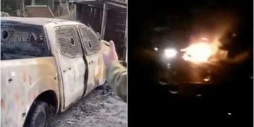 Publican impactante video de patrulla en llamas tras ataque que cobró la vida de tres carabineros