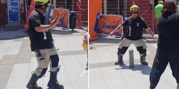 VIDEO: Bombero baila para pedir aporte en Arica