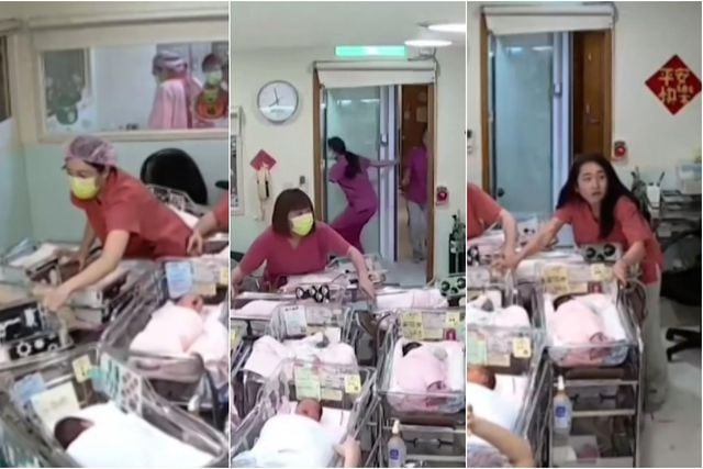 personal de salud protegió como pudo a guaguas durante terremoto en Taiwán