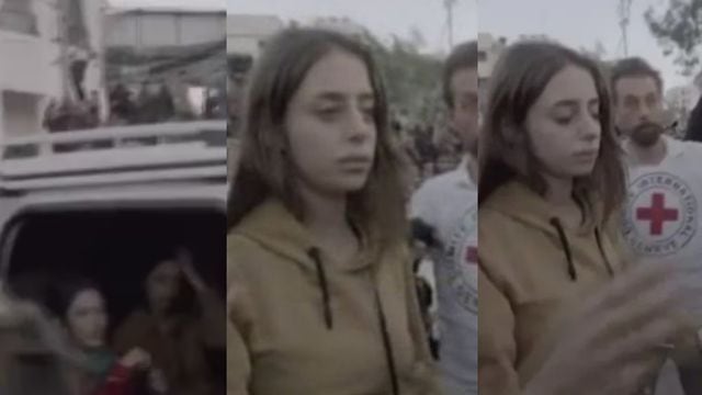 Publican registro del momento exacto en que Mia Schem es liberada en Gaza