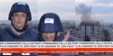 periodista estaba en vivo cuando misil desploma edificio en Gaza