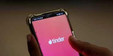 FILE PHOTO: The dating app Tinder is shown on a mobile phone in this picture illustration
