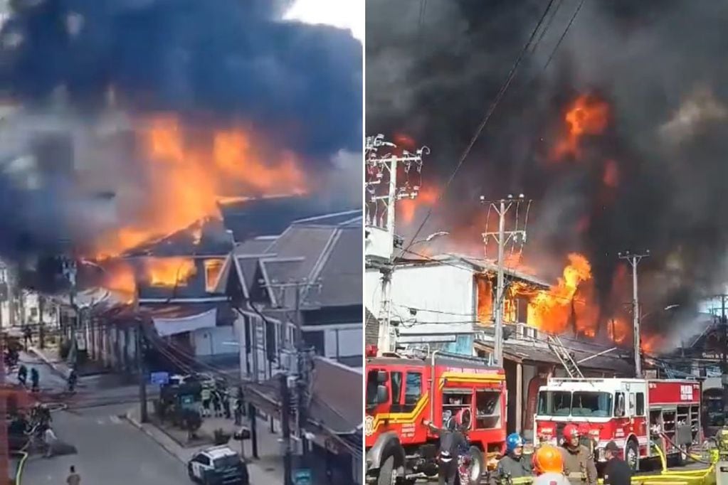 Impactantes imágenes del incendio Puerto Varas.