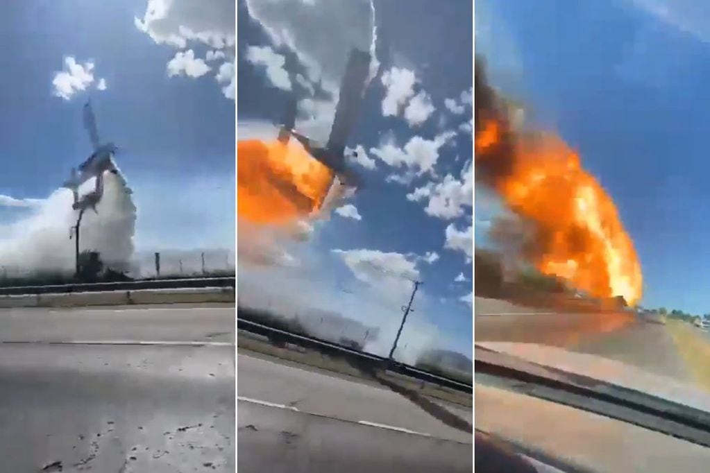 Video captó el momento exacto del accidente de avioneta en Talca.