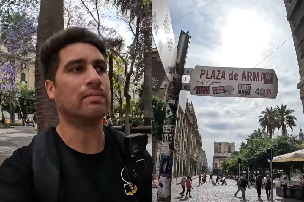 El turista argentino se mostró incómodo en la plaza de Armas.