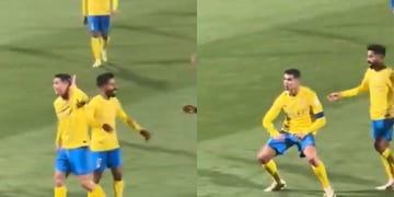 A lo Pato Yañez: Suspenden a Cristiano Ronaldo por gesto a hinchas que le gritaban “Messi, Messi”