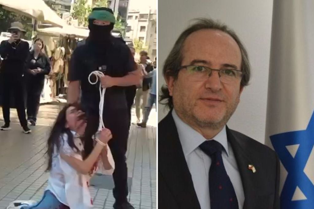 Gil Artzyeli sacó ronchas con violento video grabado en el centro de Santiago.
