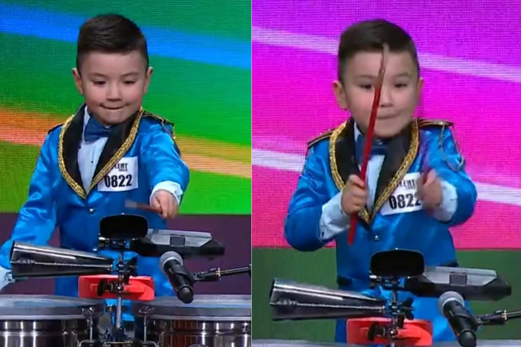 Adorable niño de 5 años arrasó tocando los timbales en Got Talent Chile