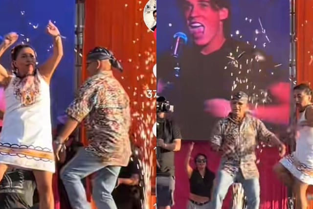 Pincoya y Papa Lulo sorprendieron al bailar en el escenario de “Fiesta Grado 3″