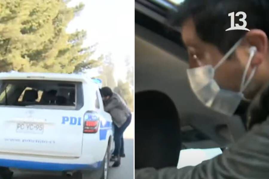 "¿Estás bien, Rodrigo?": Periodista de Bienvenidos terminó colgando de auto de la PDI