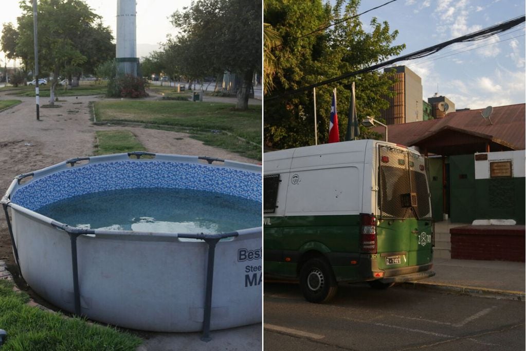 El ataque se registró alrededor de una piscina particular que instalaron en el Parque Mapocho. (Fotos: Agencia UNO)