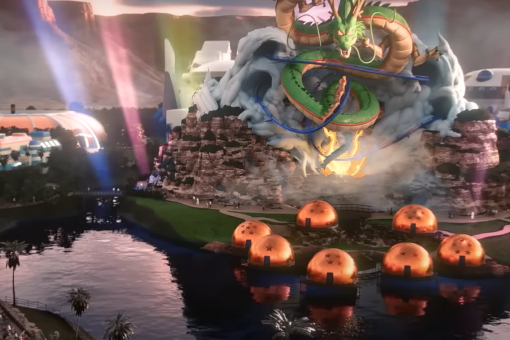 Así se verá el primer parque temático de Dragon Ball en Arabia Saudita. (Créditos: Captura a Qiddiya/Youtube).