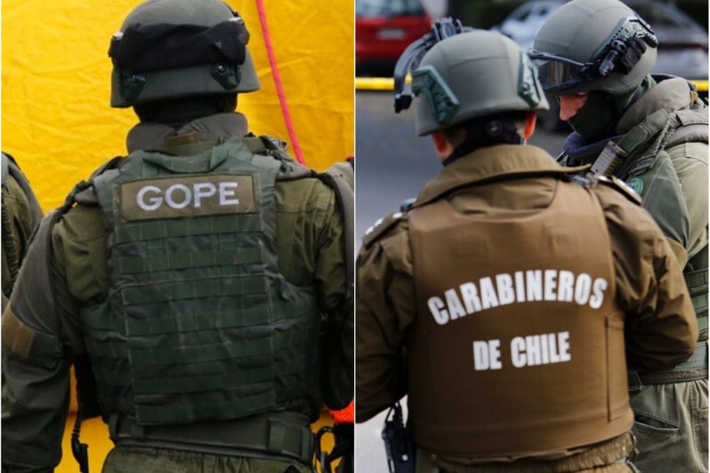Nuevo aviso de un posible artefacto explosivo obliga a evacuar un colegio de Quilpué. Fotos: referenciales / GOPE / Carabineros de Chile.