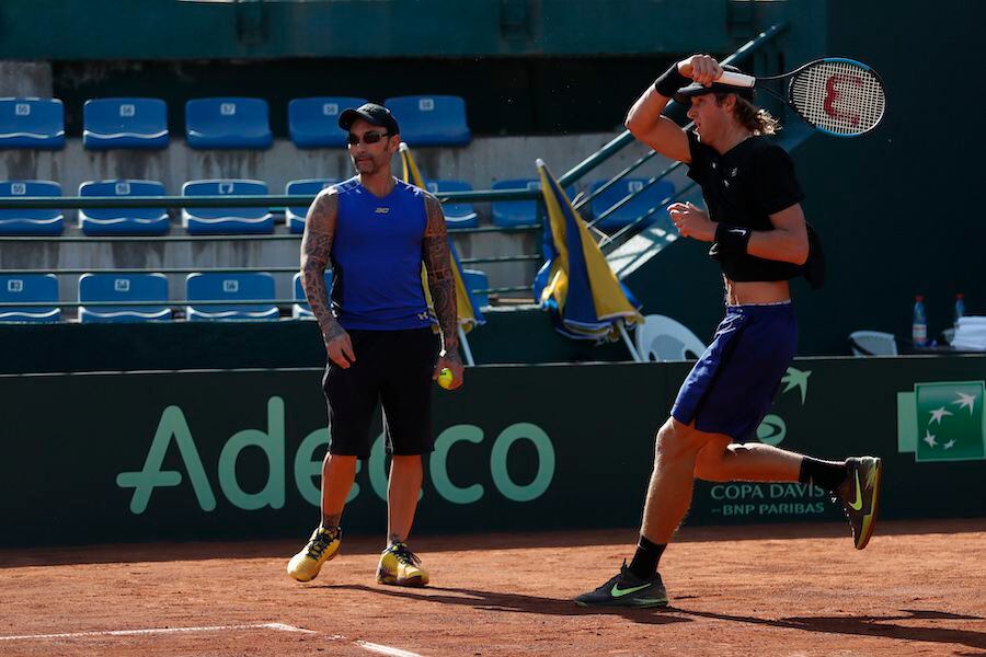 Entrenamiento equipo Chileno de la Copa Davis