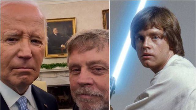 Mark Hamill visitó a Joe Biden y le tiró la talla en el día de Star Wars