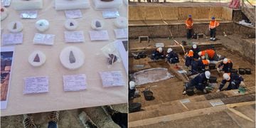 Metro de Santiago entregó detalles de los restos arqueológicos encontrados en excavación de Línea 7