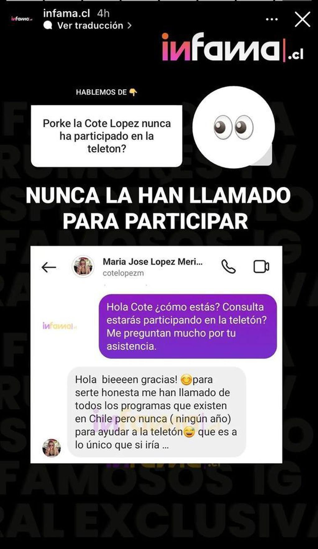 Coté López reveló por qué nunca ha participado en La Teletón