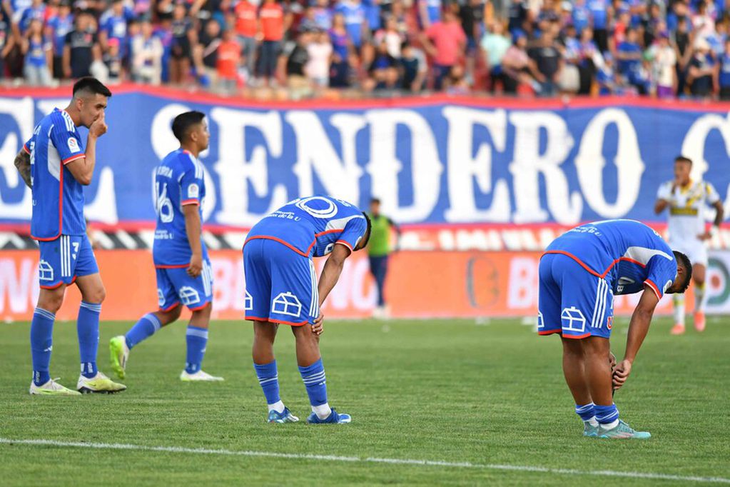 Los azules cayeron este viernes en el Estadio Santa Laura ante Coquimbo Unido. Foto: Oscar Guerra - Agencia Uno.