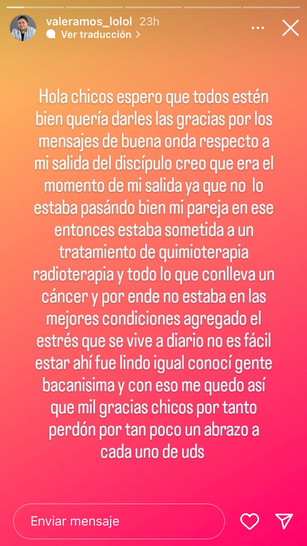 Vale Ramos vía Instagram