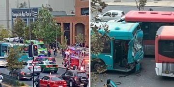 Accidente de buses en Las Condes