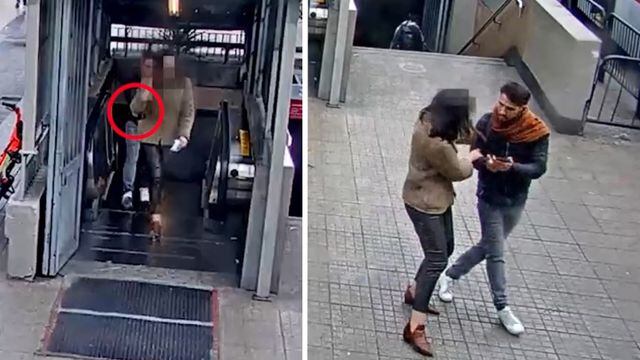 Video: Mujer encara a ladrón a la salida del Metro
