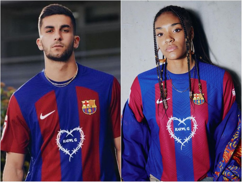 Cuánto vale y dónde comprar la camiseta que el FC Barcelona hizo con Karol G. Fotos: FC Barcelona.