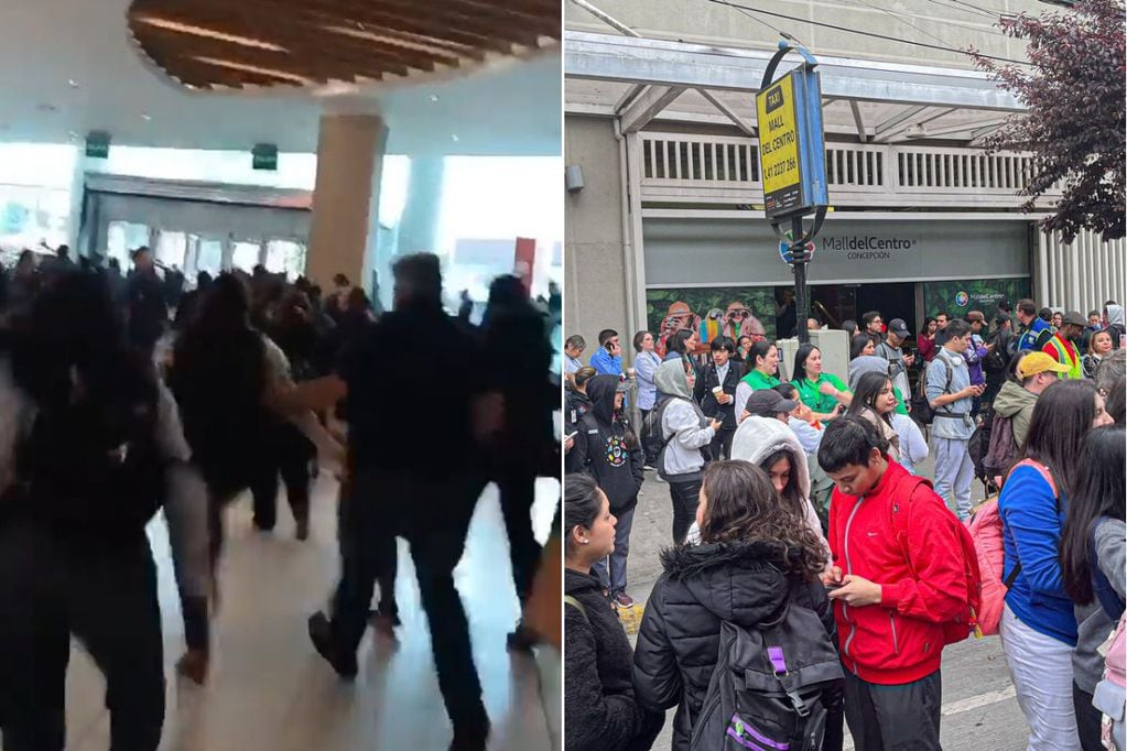 Las bombas de ruido provocaron la evacuación de tres malls del Gran Concepción.