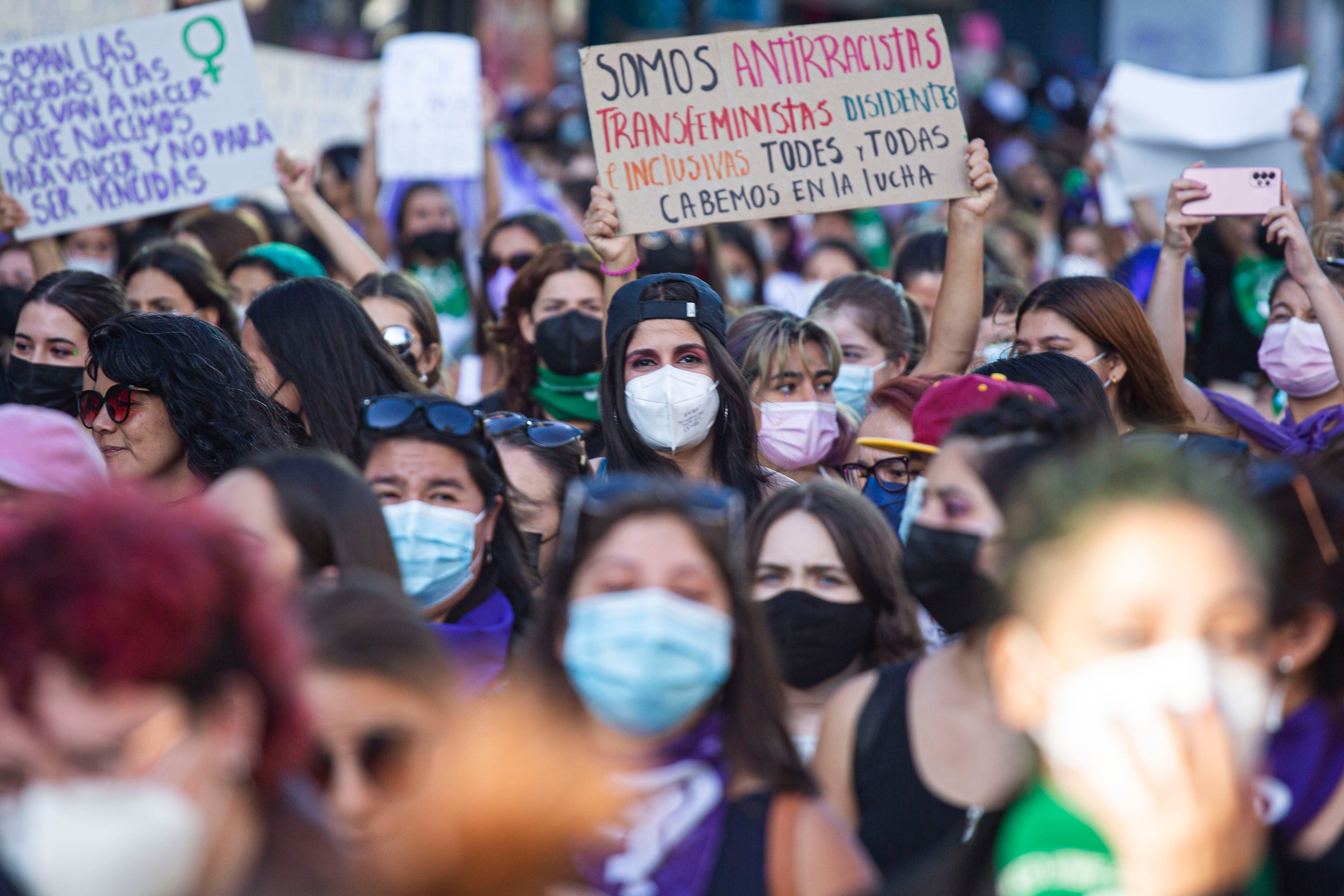 Demonstration International Women's Day In Santiago De Chile