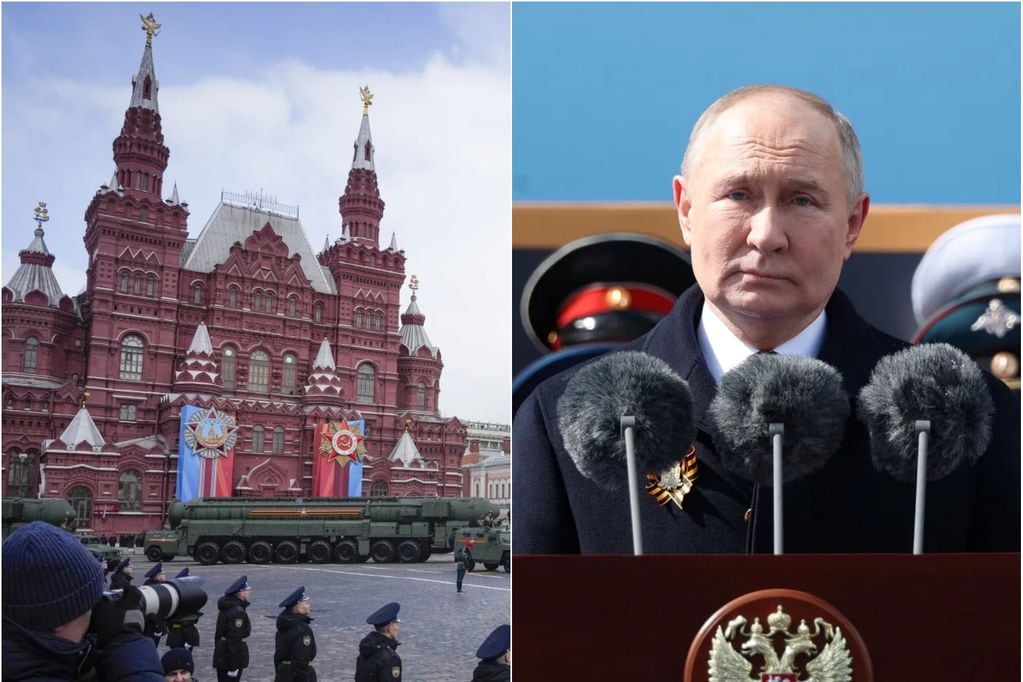 Con un desfile de armas nucleares: así conmemoró Rusia el Día de la Victoria. Foto: Vladimir Putin en el Día de la Victoria.