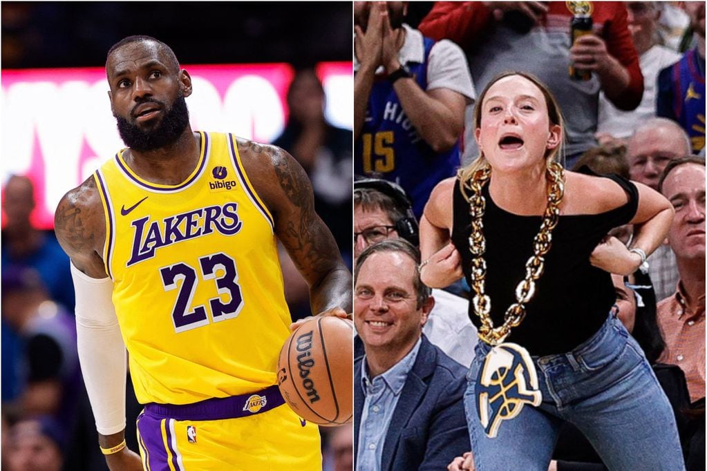 “Eres un maldito bebé llorón”: el polémico gesto con el que LeBron James le respondió a una asistente que lo emplazó en el partido de los Lakers. Fotos: LeBron James / NBA.