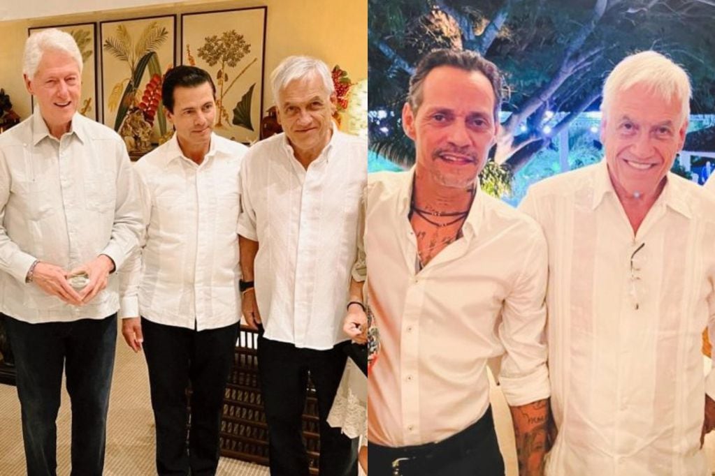 Así fue el último Año Nuevo de Sebastián Piñera junto a Marc Anthony, Bill Clinton y Enrique Peña Nieto