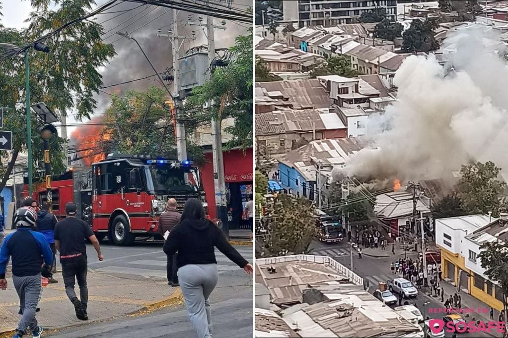 Incendio afectó a tres casas y un local comercial en Independencia.